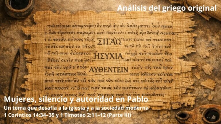 Estudio bíblico sobre las mujeres y la autoridad en las cartas de Pablo parte III