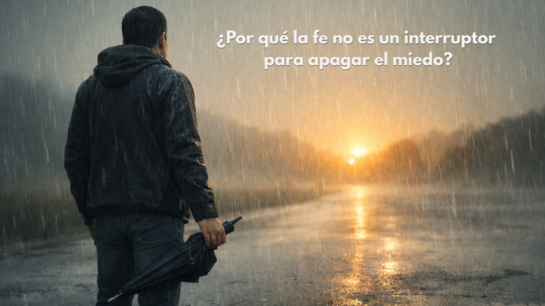 La fe no es un interruptor para apagar el miedo, sino un ancla en la tormenta.
